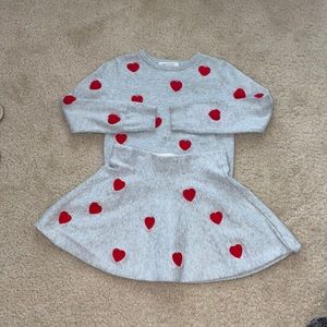 Grey and red matching set